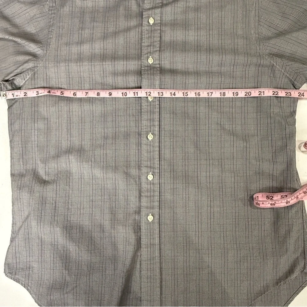 Polo Ralph Lauren Classic Fit Button Up Shirt Grey Purple Check Men’s Size Large